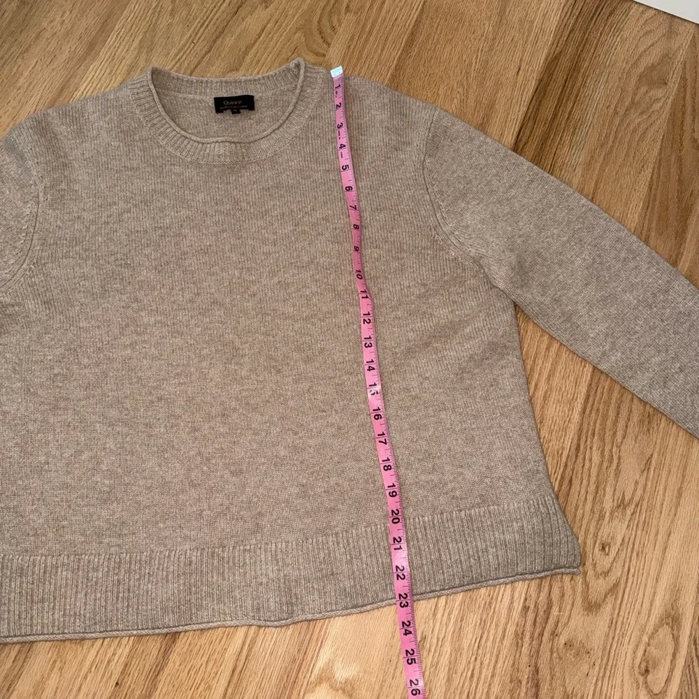 Quince 100% Cashmere Oversized Crewneck Sweater Cream Oatmeal Size Medium - Picture 4 of 8